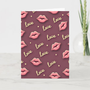 Cartão de Arte Moderna Love Lips