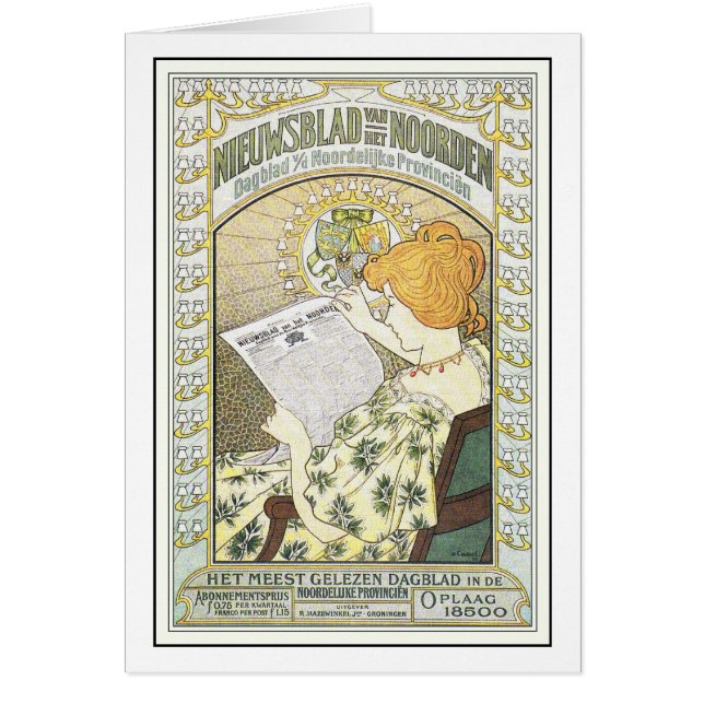 Cartão de Arte: Mucha: Vintage Advertising Art: Ne (Frente)