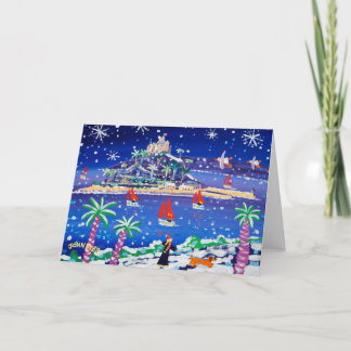 Cartão de Arte: Navegando pela Neve