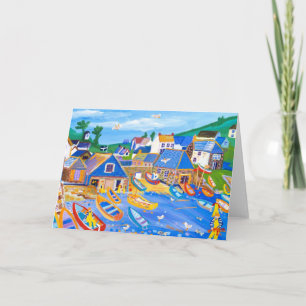 Cartão de Arte: Pescadores de lagosta, Cadgwith, C