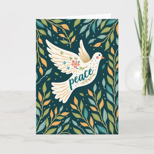 Cartão de Arte Pombo Pacífico (Frente)