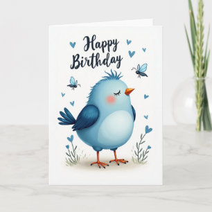 Cartão de Arte Sweet Blue Bird