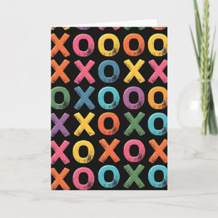 Cartão de Arte Xo Abstrato Vibrante