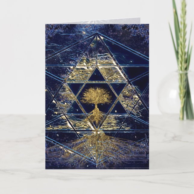 Cartão de Artes Gráficas Estrela de Davi (Frente)