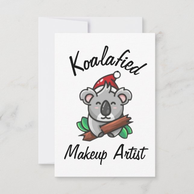 Cartão de Artista Makeup Koalafied (Frente)