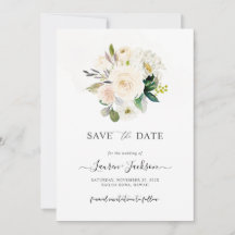 Cartão de ArtsApp H2 Alabaster Roses Save the Date
