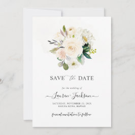 Cartão de ArtsApp H2 Alabaster Roses Save the Date