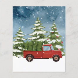 Cartão de Árvore de Foto do Caminhão Vermelho BUDG