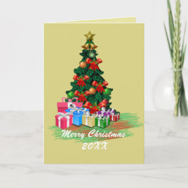 Cartão de Árvore de Natal