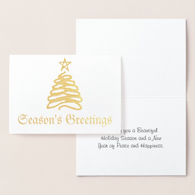 Cartão de Árvore de Natal de Folha (Exibição)