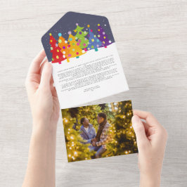 Cartão de Árvore de Natal Orgulho gay do Arco-Íris