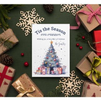 Cartão de Árvore de Natal Personalizável