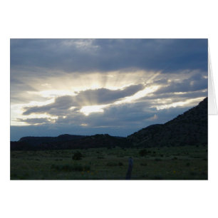 Cartão de ascensão dos raios de sol