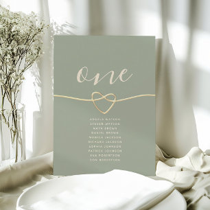 Cartão de Assento da Mesa de Casamento Verde Salvi