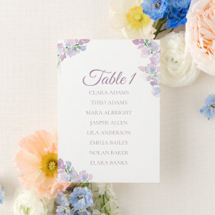 Cartão de Assento de Casamento com Flor de Borbole