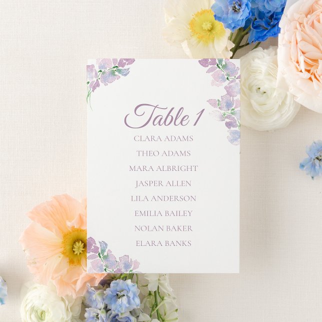 Cartão de Assento de Casamento com Flor de Borbole (Criador carregado)