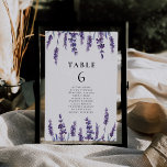 Cartão de assento de lavanda floral elegante<br><div class="desc">Um clássico e elegante design de aquarela lavanda,  perfeito para um casamento floral.</div>