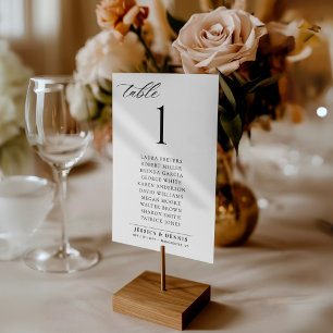 Cartão de Assento de Mesa de Casamento com Letra E
