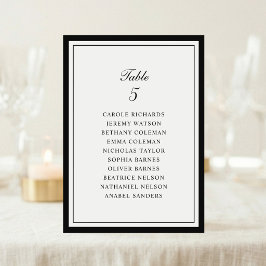 Cartão de Assento de Mesa de Casamento Quadro Eleg