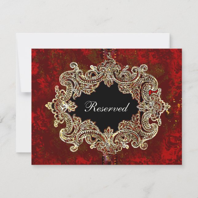 Cartão de Assento de Mesa de Festa Ornamentado (Frente)