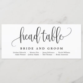 Cartão de Assento para Caligrafia de Cor Editável