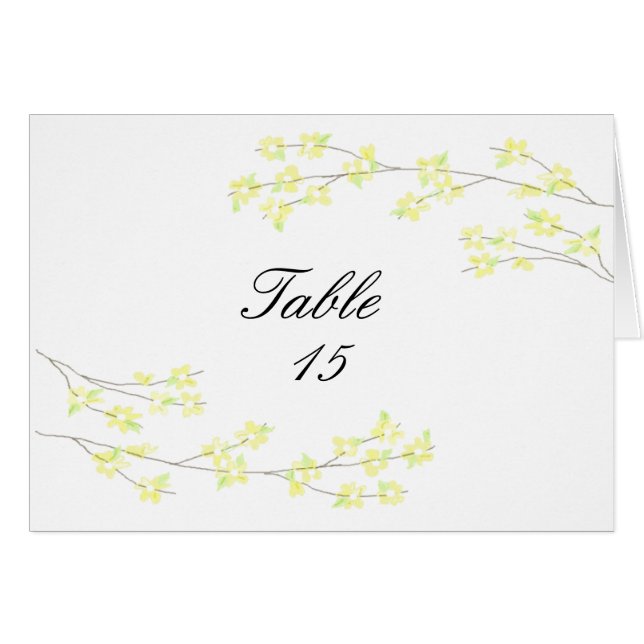 Cartão de Assento para Mesa com Flores - Flores Am (Frente horizontal)