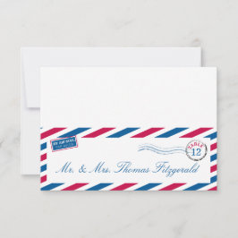 Cartão de Assento Tenda de Correio Aéreo