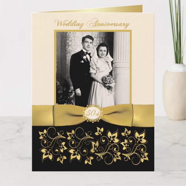 Cartão de assinatura de convidado de foto de anive (Frente)