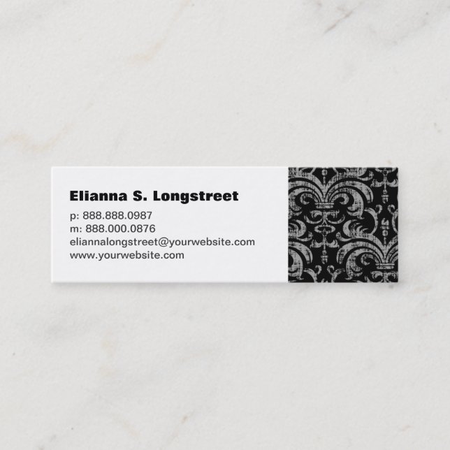 Cartão de assunto pessoal da flor de lis (Frente)