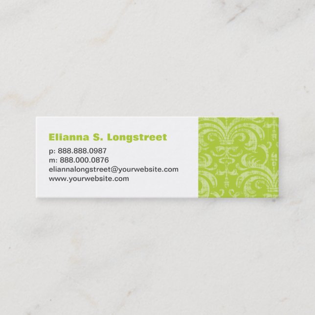 Cartão de assunto pessoal da flor de lis (Frente)