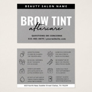 Cartão de Atenção à Tint Eyebrow da Cinza Prateada