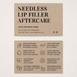 Cartão de Atenção de Lábios de Agulhas Kraft Premi