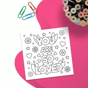 Cartão de Atividade Inspirador Color Me You Are So