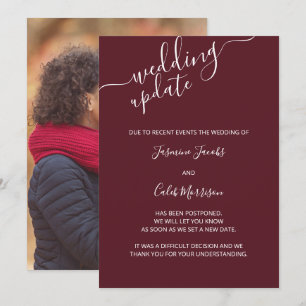 Cartão de Atraso de Foto Atualização de Casamento 