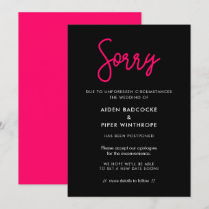 Cartão de atualização de casamento com caligrafia 