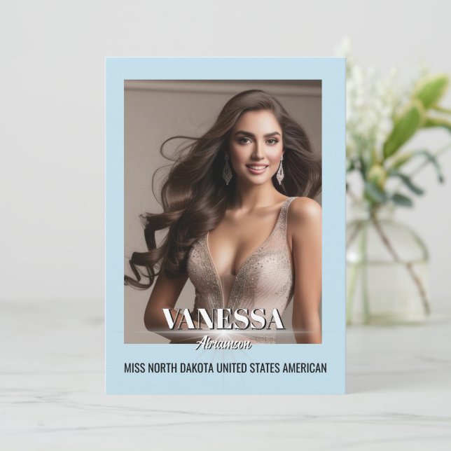 Cartão de Autógrafo Definitivo Estrela Brilhante (Em pé/Frente)