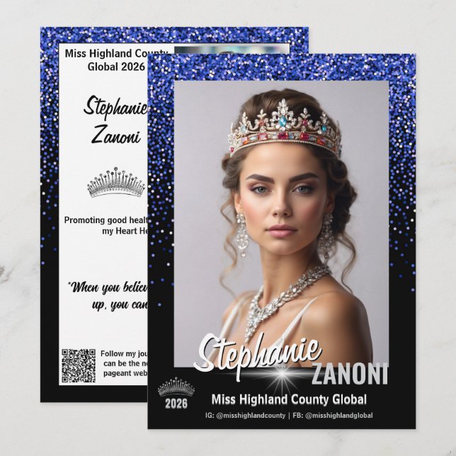 Cartão de Autógrafo do Concurso Blue Royale | Códi (Frente/Verso)
