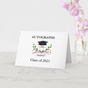 Cartão de Autógrafos de Formatura Lembrança