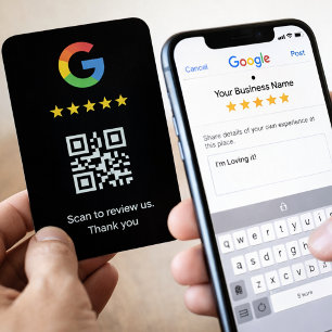 Cartão de avaliação profissional do Google com cód