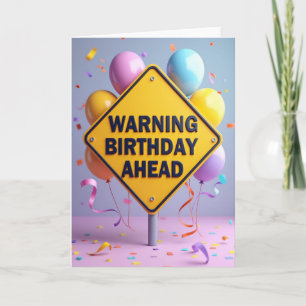Cartão de aviso de aniversário
