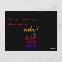 Cartão de Aviso de Aniversário de Contorno Simples