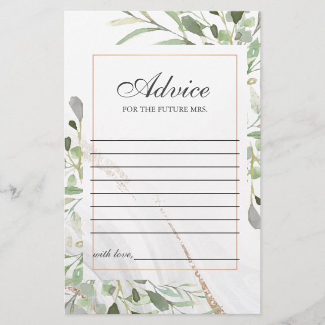 Cartão de Aviso de Aquarela (Frente)