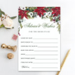 Cartão de Aviso de Brida Elegante Poinsettia Por A<br><div class="desc">Cartão de Aviso de Brida Elegante Poinsettia Watercolor. Personalize com a noiva o nome e a data do chá. Para mais personalização,  clique no link "personalizar mais". Se precisar de ajuda,  entre em contato comigo,  por favor.</div>