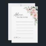 Cartão de Aviso de Casamento Branco Blush Floral<br><div class="desc">Este design de cartão de conselho floral branco apresenta belos fundos neutros em chic, de preto ou branco, com simples tipografia moderna e caligrafia elegante para dar um tom sofisticado a qualquer estilo de evento. Cada produto é embelezado com rosas rosas rosadas e escamosas, cor-de-rosa, bem como fitas de pêssego...</div>