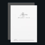 Cartão de Aviso de Casamento com Script de Rico de<br><div class="desc">Este cartão de conselho de casamento de rico de caligrafia é perfeito para um casamento moderno. O design simples e elegante apresenta a tipografia de scripts clássicos e ricos em preto e branco. Estas cartas são perfeitas para um casamento, chá de panela, chá de fraldas, festa de formatura e muito...</div>