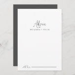 Cartão de Aviso de Casamento com Script de Rico de<br><div class="desc">Este cartão de conselho de casamento de rico de caligrafia é perfeito para um casamento moderno. O design simples e elegante apresenta a tipografia de scripts clássicos e ricos em preto e branco. Estas cartas são perfeitas para um casamento, chá de panela, chá de fraldas, festa de formatura e muito...</div>