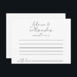 Cartão de Aviso de Casamento de Caligrafia Simples<br><div class="desc">Este elegante cartão de conselho de caligrafia é perfeito para um casamento rústico. O design simples e elegante apresenta a tipografia de scripts clássicos e de rico em preto e branco.Estas cartas são perfeitas para um casamento, chá de panela, chá de fraldas, festa de formatura e muito mais. Personalize as...</div>