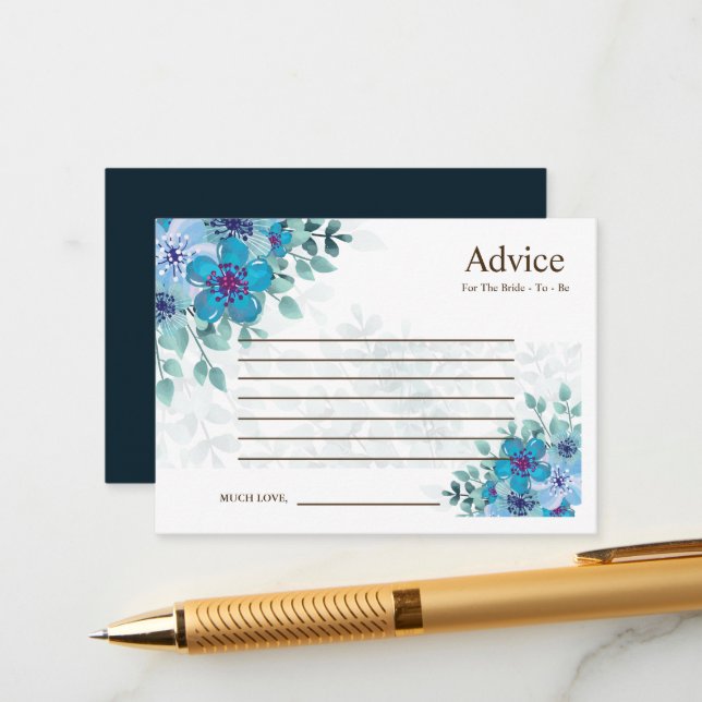 Cartão de Aviso de Casamento de Flor Selvagem Colo (Frente/Verso In Situ)