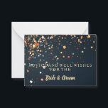 Cartão de Aviso de Casamento de Folha de Folha Dou<br><div class="desc">Este é o Vazio de Cartão de Aviso de Casamento de Foil Glitter Dourado Elegante. Este cartão com brilho dourado. É perfeito como cartões de casamento,  cartões de visitas e muito mais. Clique no botão personalizar para personalizar o design.</div>