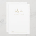 Cartão de Aviso de Casamento de Script de Rico de<br><div class="desc">Este cartão de conselho de casamento com o rico de ouro é perfeito para um casamento rústico. O design simples e elegante apresenta a tipografia clássica e de rico em ouro. Estas cartas são perfeitas para um casamento, chá de panela, chá de fraldas, festa de formatura e muito mais. Personalize...</div>